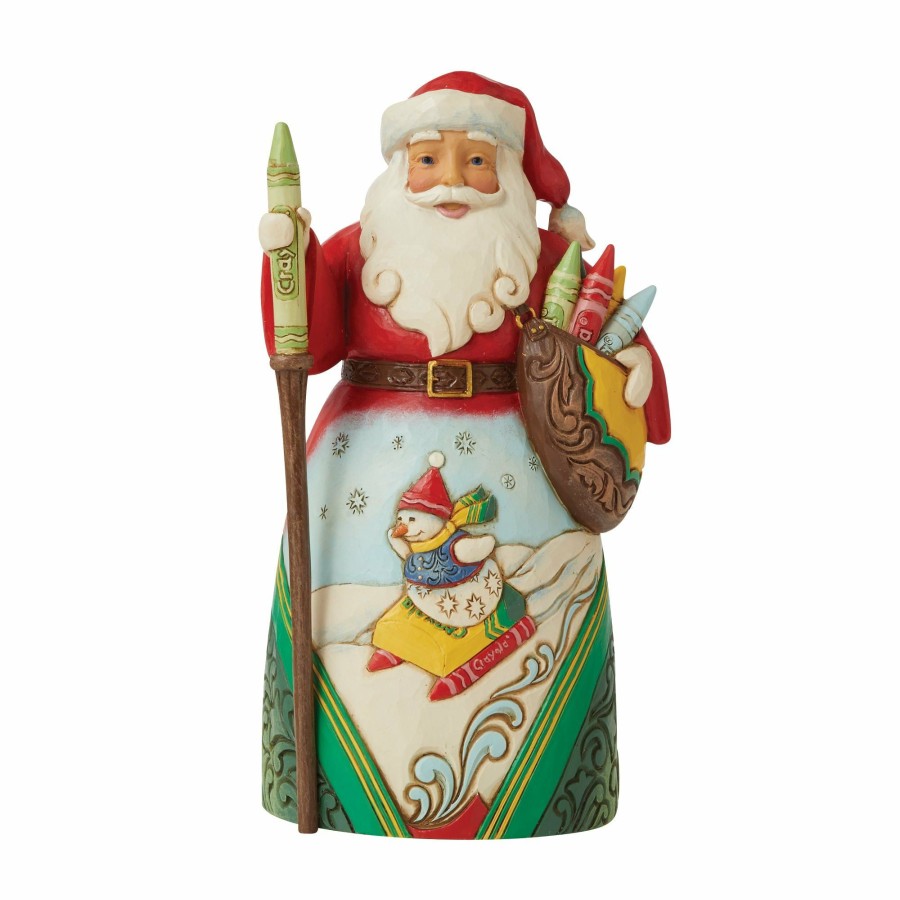 Decoration * | New Crayola Santa With Sled Scene