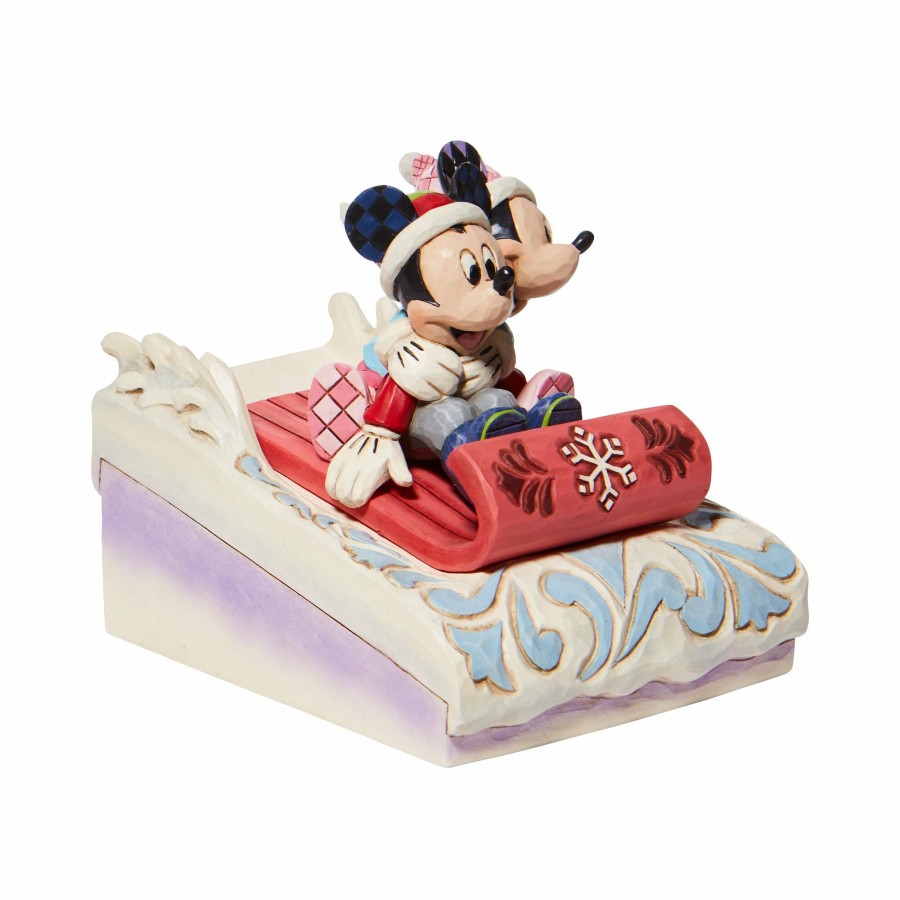 Gifts * | Outlet Disney Traditions Mickey And Minnie Sledding