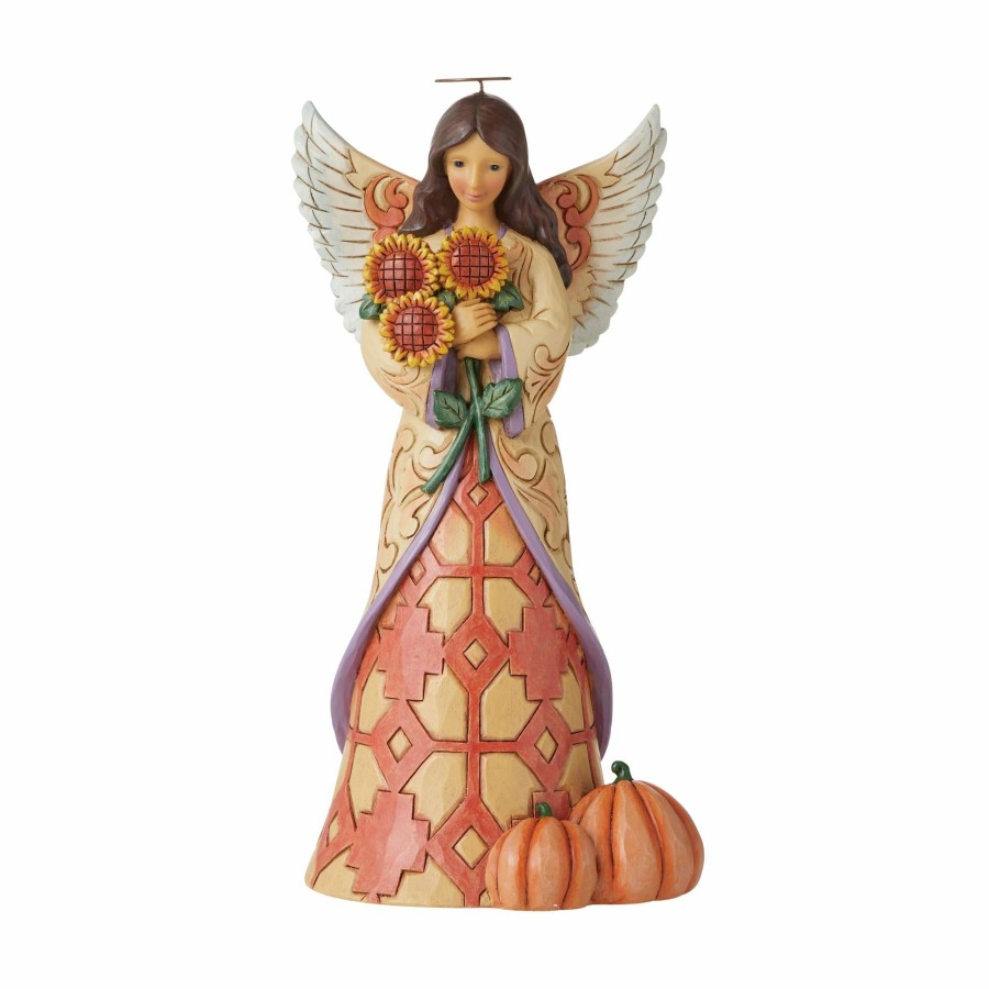 Gifts * | Limited Edition Heartwood Creek Harvest Angel With Sunflowers