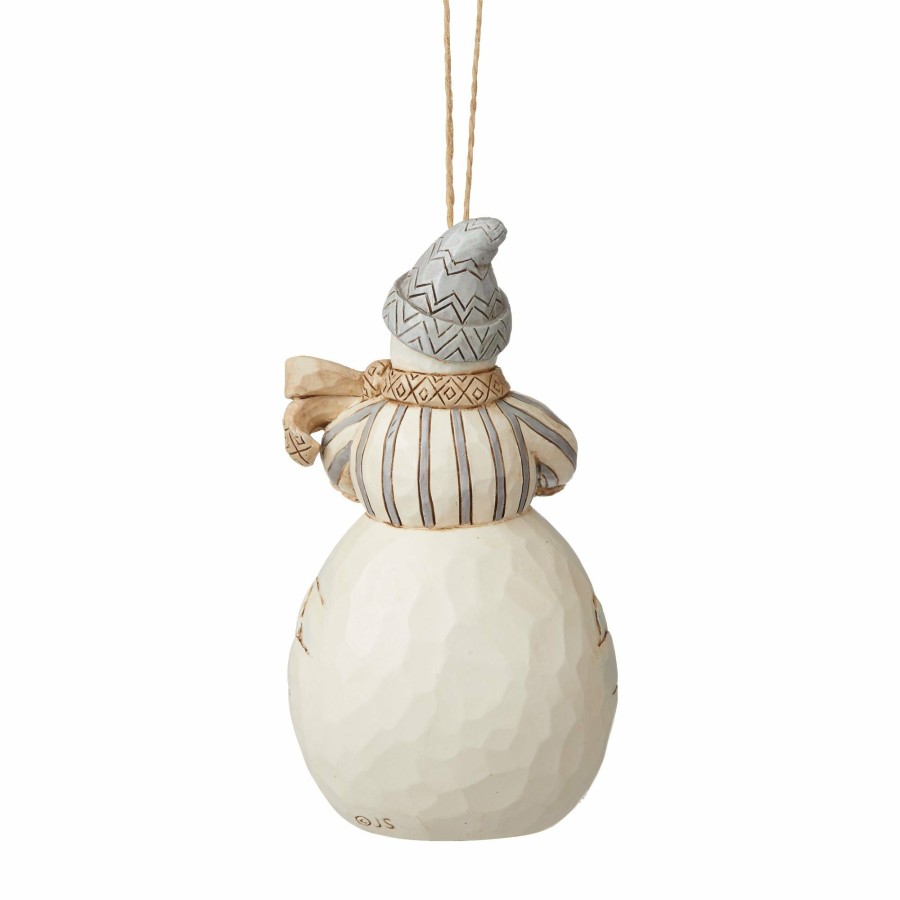 Decoration * | Shop Heartwood Creek Woodland Snowman/Basket Orn