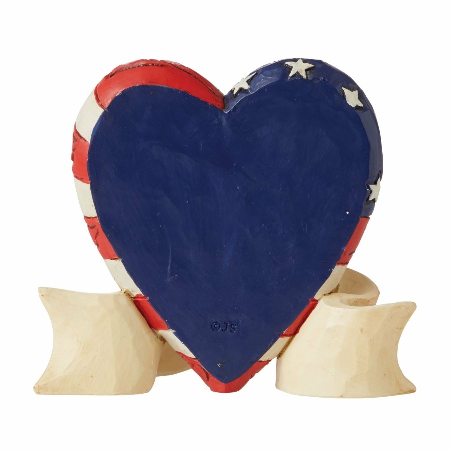 Decoration * | Shop Heartwood Creek Mini Patriotic Beautiful Heart