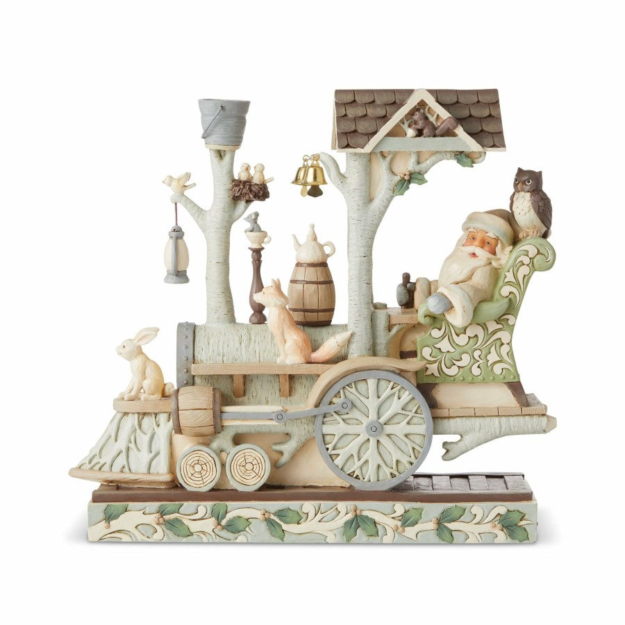 Decoration * | Shop Heartwood Creek Woodland Santa/Train Engine