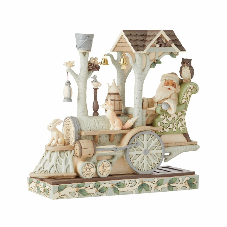 Decoration * | Shop Heartwood Creek Woodland Santa/Train Engine