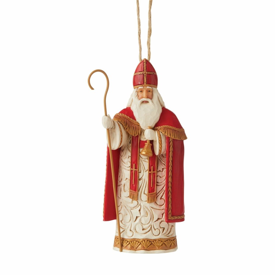 Decoration * | Shop Heartwood Creek Belgian Santa Ornament