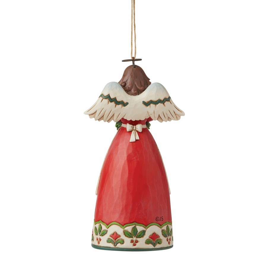 Gifts * | Shop Heartwood Creek Christmas Floral Angel Orn