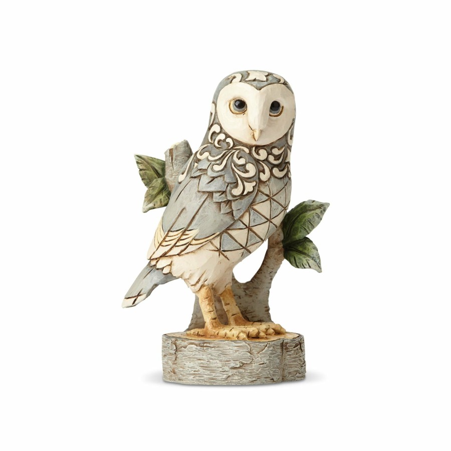 Most Popular * | Shop Heartwood Creek White Woodland Owl On Branch