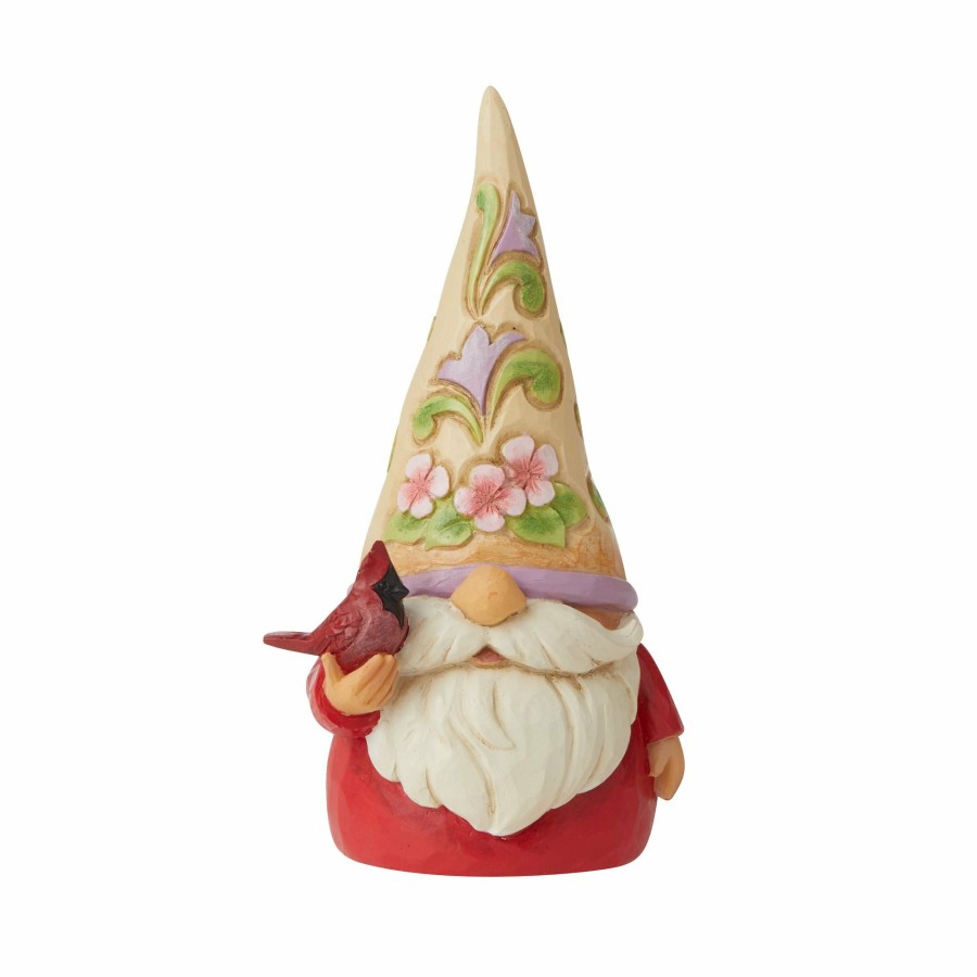 Gifts * | Shop Heartwood Creek Gnome With Cardinal