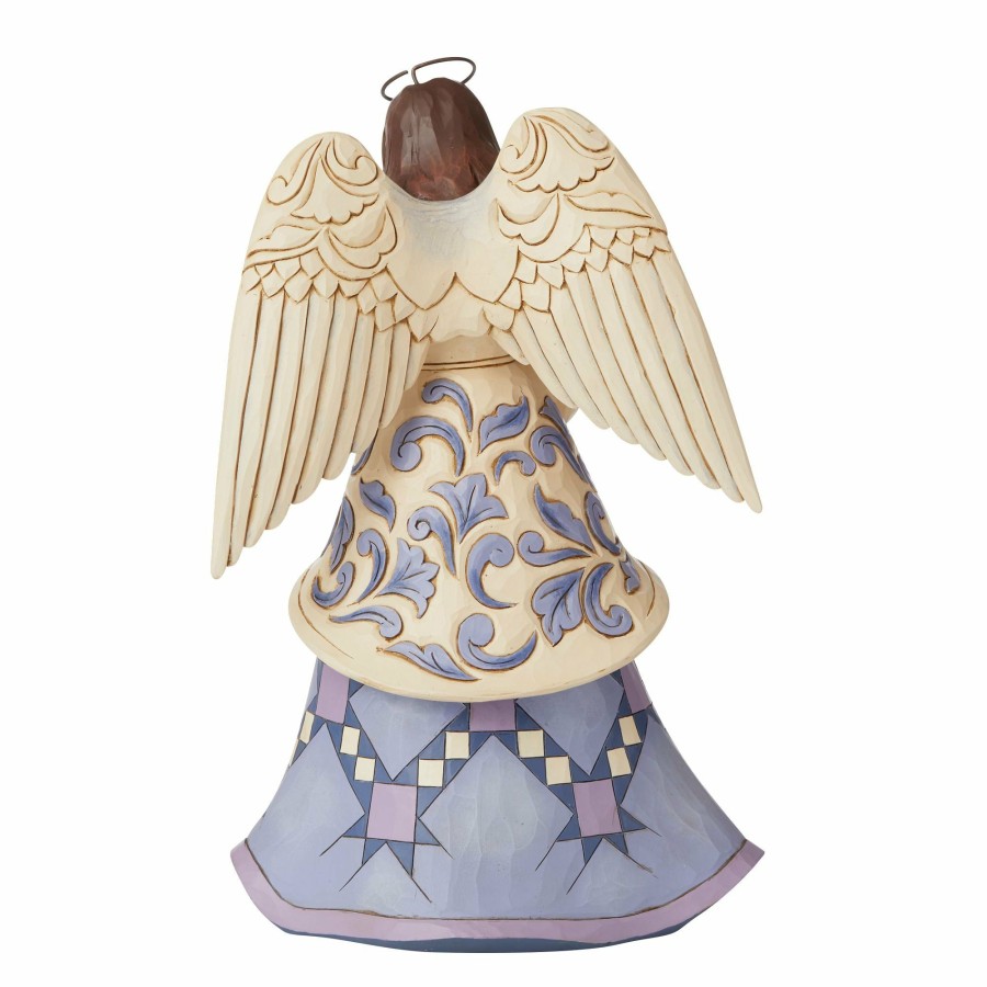 Decoration * | New Heartwood Creek Angel Holding Nativity Stable