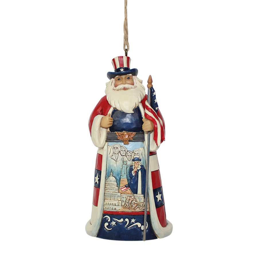 Most Popular * | Shop Heartwood Creek American Santa Ornament