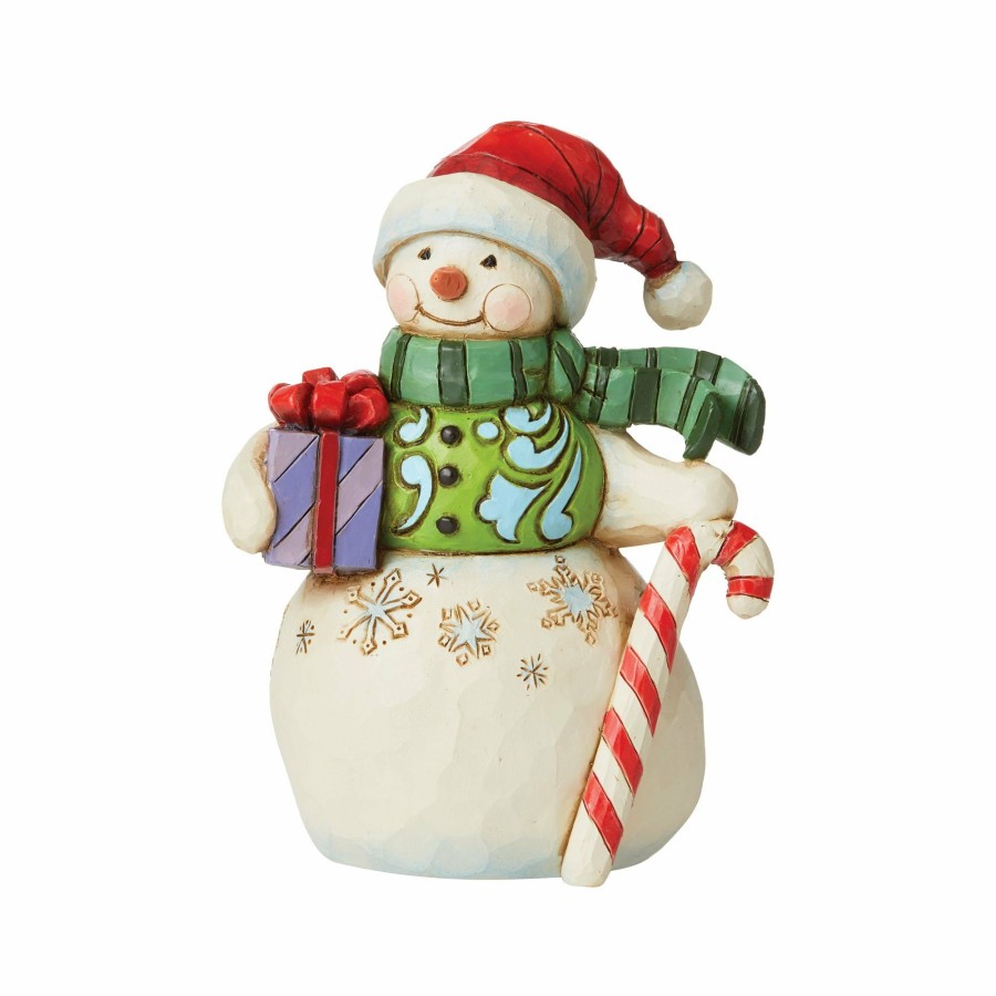 Decoration * | Discount Heartwood Creek Snowman/Gift & Candy Cane Mini