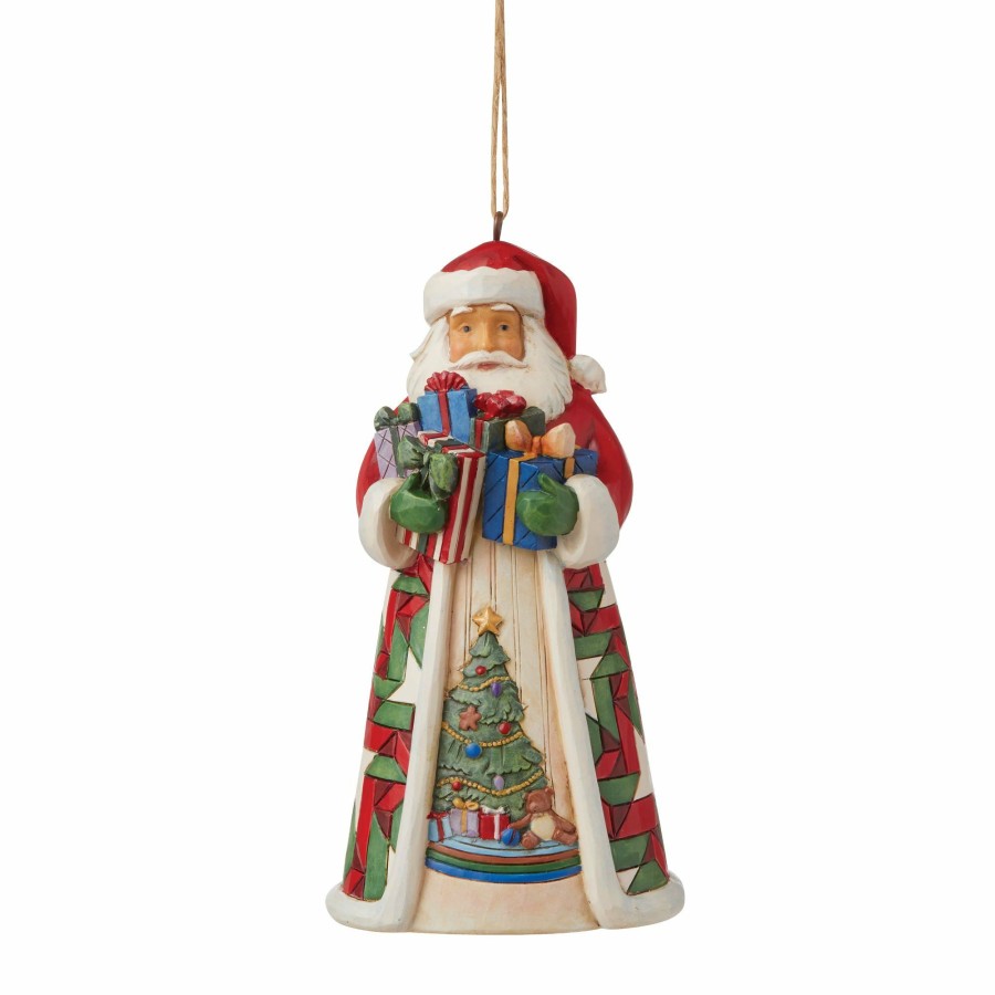 Ornaments * | Shop Heartwood Creek Santa/Arms Full Of Gifts Orn