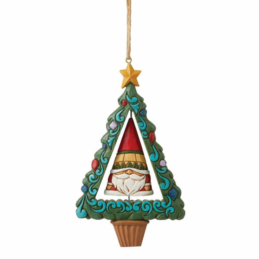 Ornaments * | Shop Heartwood Creek Rotating Gnome Tree Ornament