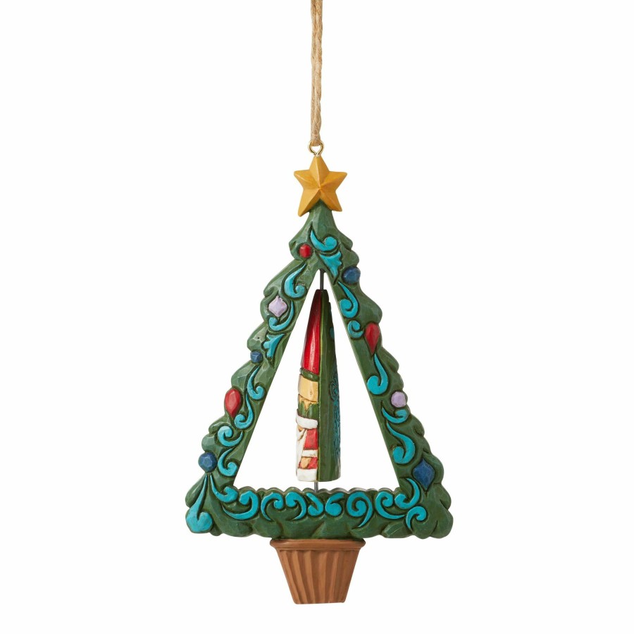 Ornaments * | Shop Heartwood Creek Rotating Gnome Tree Ornament