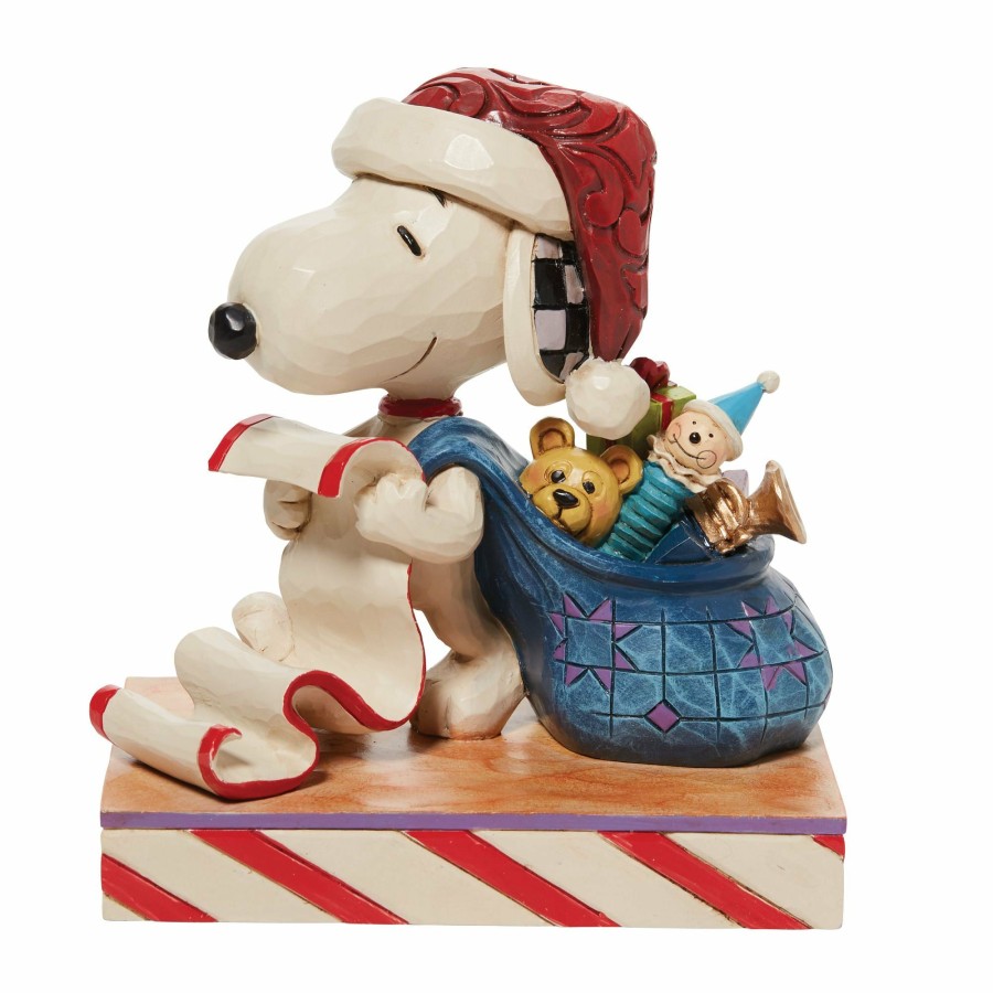 Decoration * | Limited Edition Peanuts Santa Snoopy With List And Bag