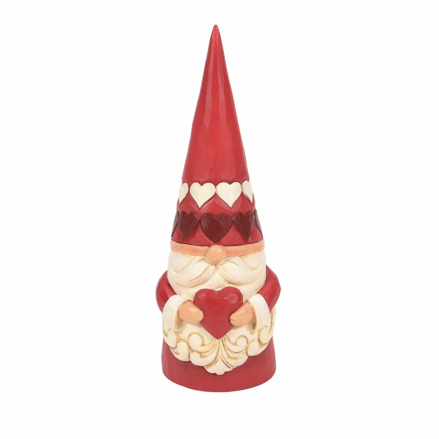 Gifts * | Discount Heartwood Creek Red Gnome Holding Heart