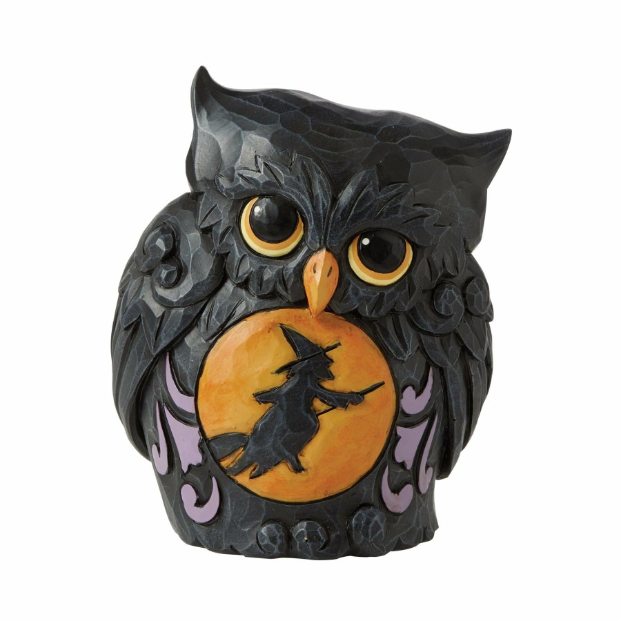 Gifts * | Outlet Heartwood Creek Mini Halloween Owl With Scene