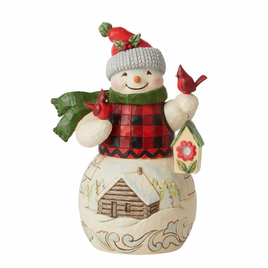 Decoration * | Limited Edition Country Living Snowman With Birdhouse