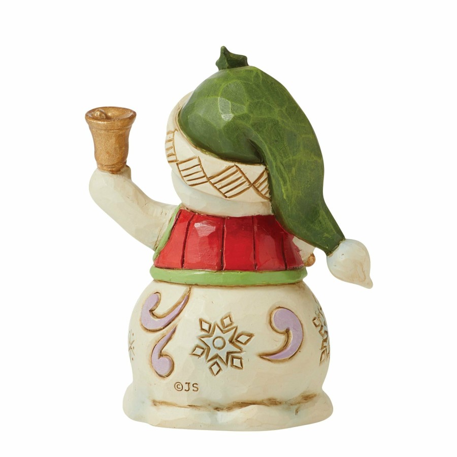 Decoration * | Shop Heartwood Creek Mini Snowman With Bells