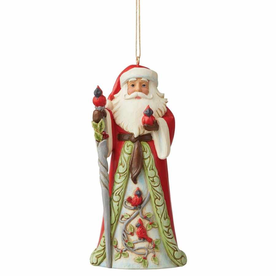 Ornaments * | Limited Edition Heartwood Creek Santa With Cardinals Ornament