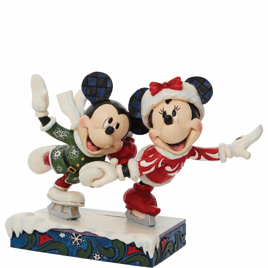 Gifts * | New Disney Traditions Minnie And Mickey Ice Skating