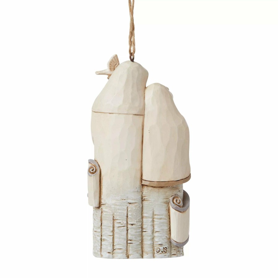 Ornaments * | Discount Heartwood Creek White Woodland Holy Family Orn