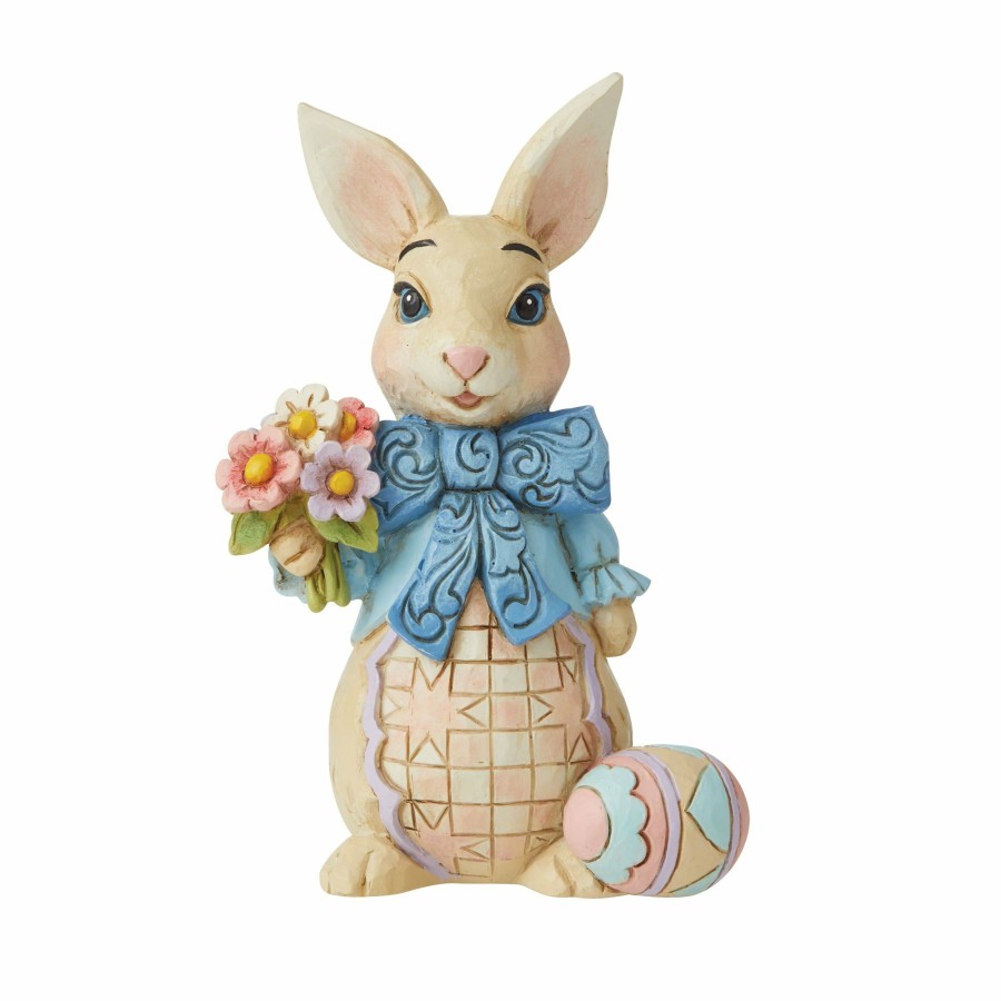 Decoration * | New Heartwood Creek Mini Easter Bunny With Big Bow