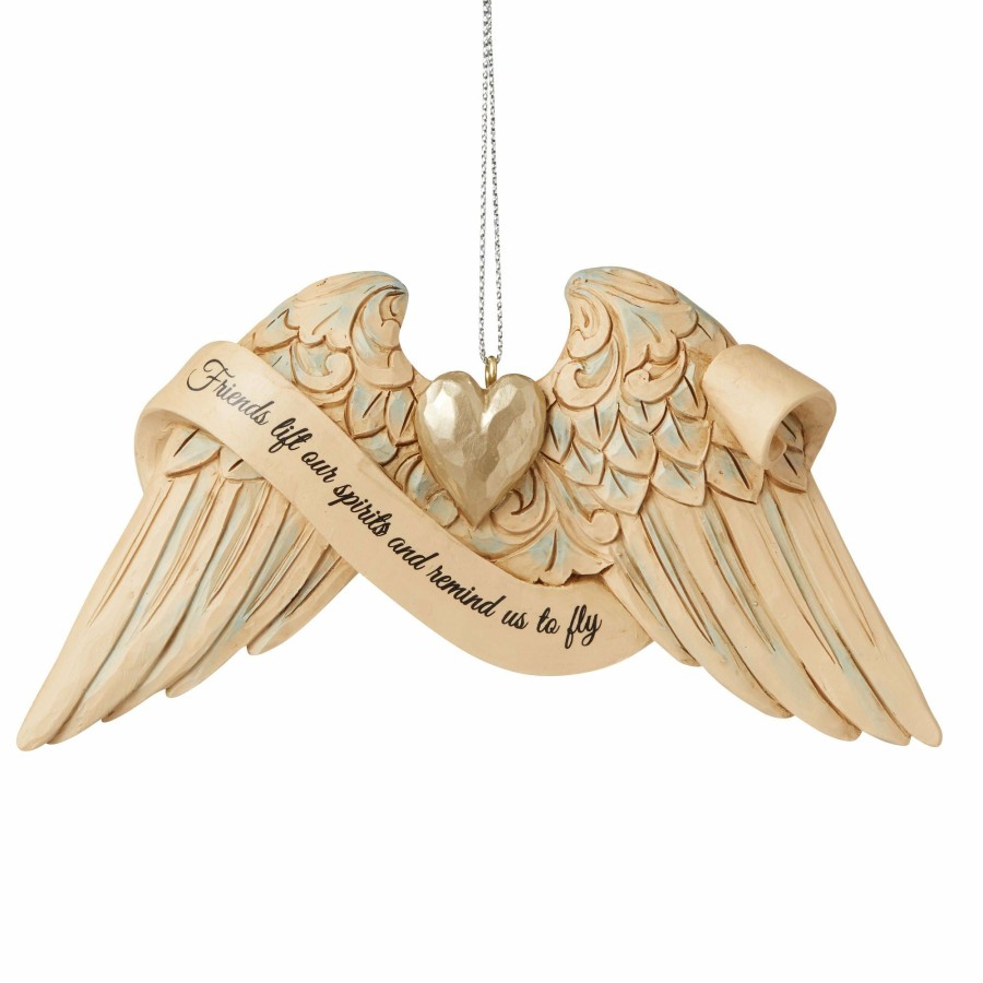 Gifts * | New Heartwood Creek Friendship Angel Wings Orn