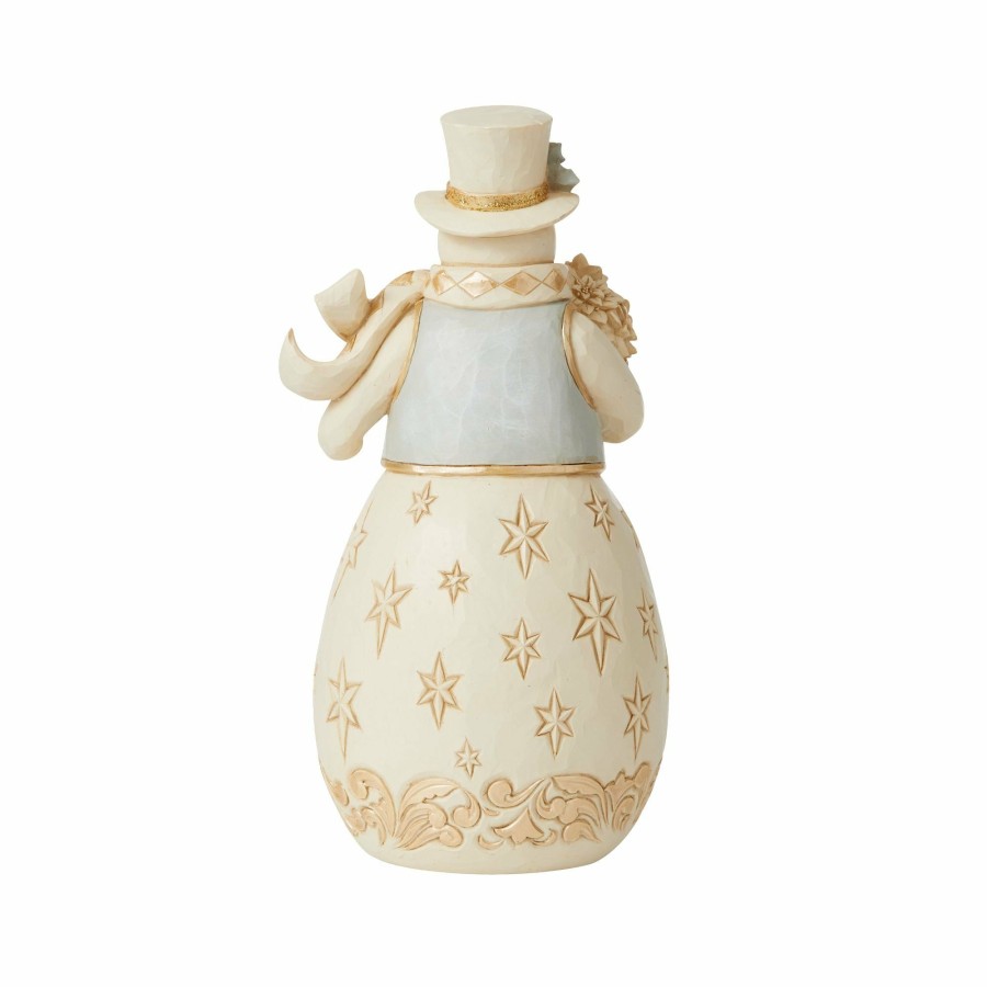 Decoration * | Shop Heartwood Creek Holiday Lustre Snowman/Flowers