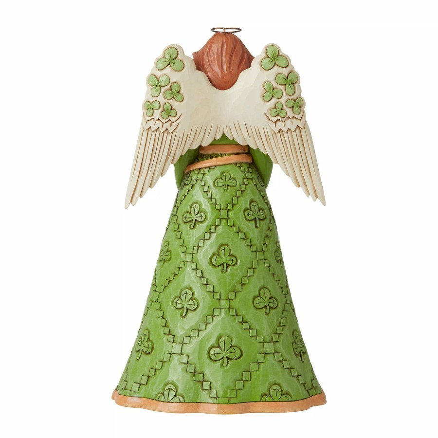 Gifts * | Discount Heartwood Creek Irish Angel With Shamrock Wing