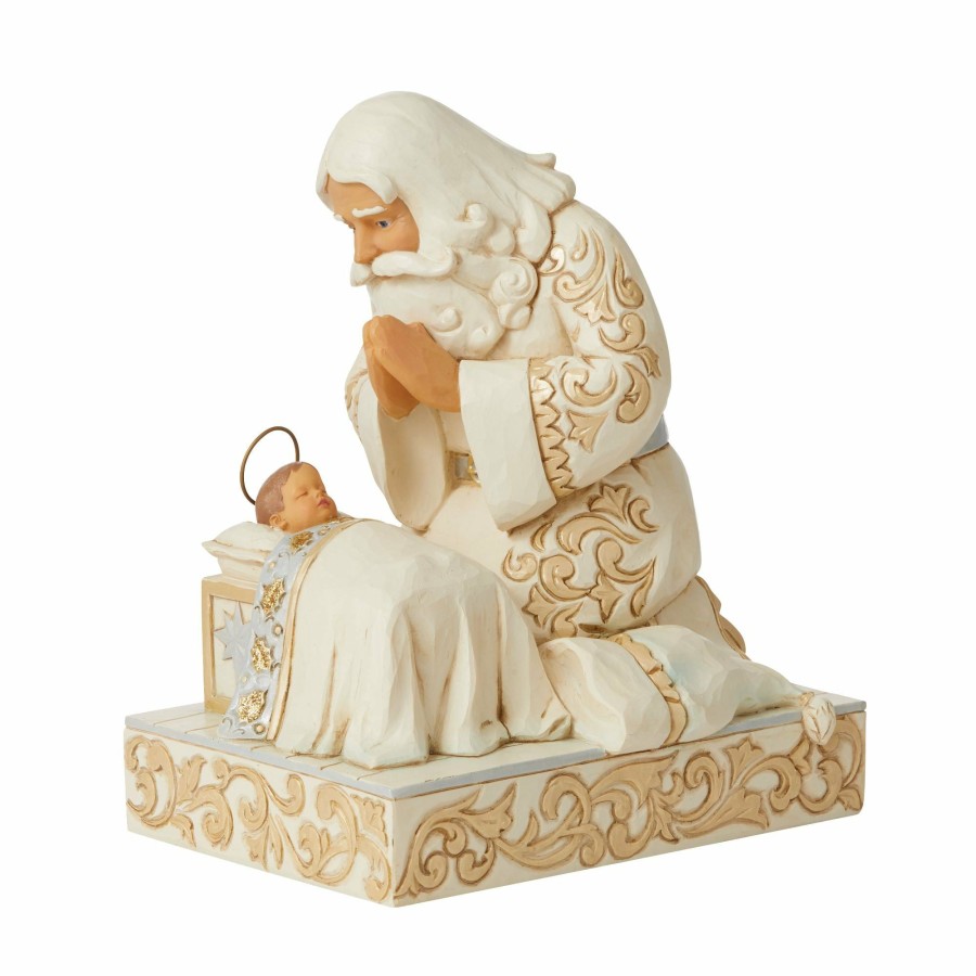 Decoration * | New Heartwood Creek Holiday Lustre Santa/Babyjesus