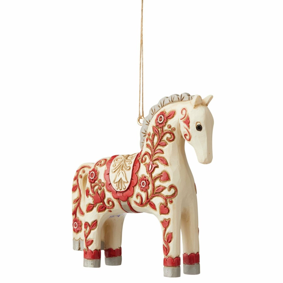 Ornaments * | Outlet Heartwood Creek Nordic Noel Dala Horse Orn