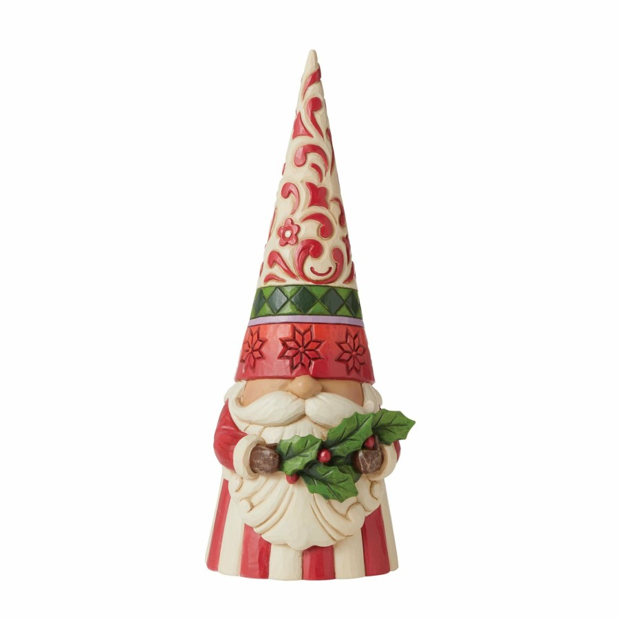 Gifts * | New Heartwood Creek Tall Gnome With Holly