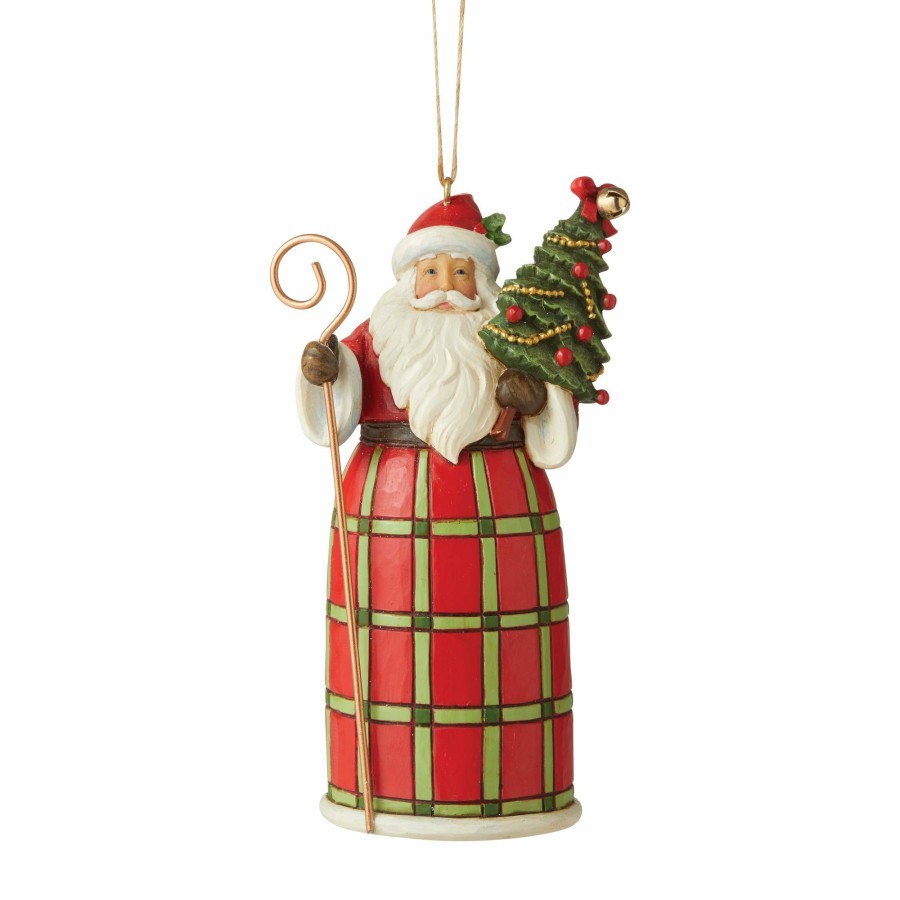 Decoration * | Outlet Country Living Santa With Tree Ornament