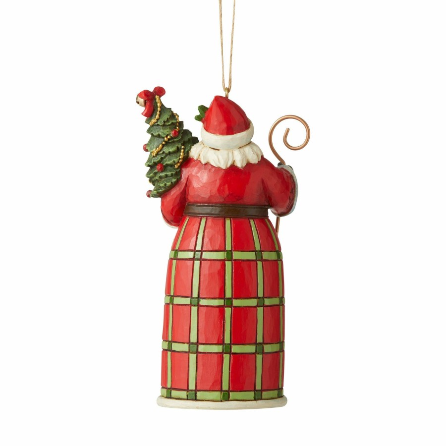 Decoration * | Outlet Country Living Santa With Tree Ornament