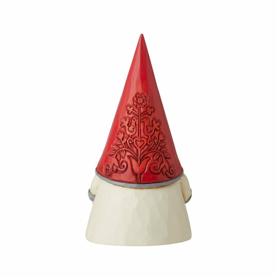 Gifts * | New Heartwood Creek Red Floral Hat Gnome