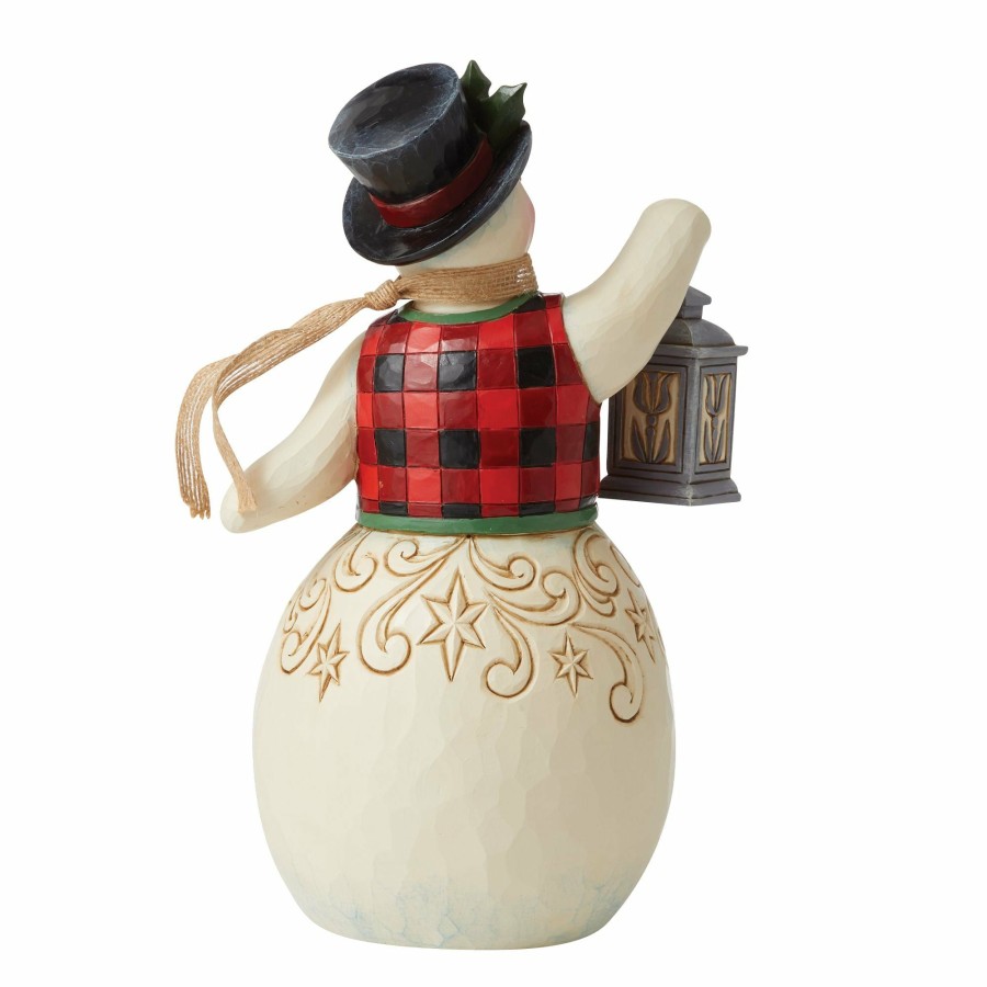 Decoration * | Outlet Country Living Snowman With Plaid Vest