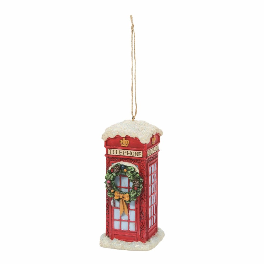 Ornaments * | Shop Heartwood Creek Christmas Phone Box Ornament