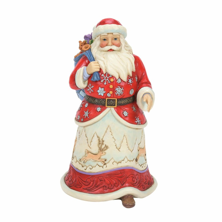 Decoration * | New Heartwood Creek Santa With Bag Over Shoulder