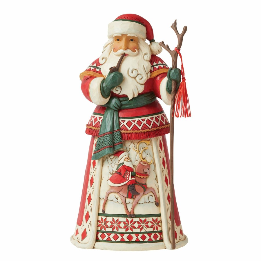 Decoration * | Shop Heartwood Creek Lapland Santa/Riding Reindeer