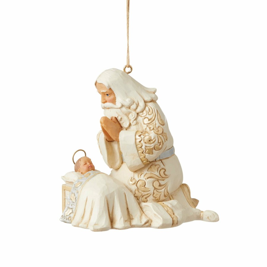 Ornaments * | Shop Heartwood Creek Holiday Santa/Babyjesus Orn