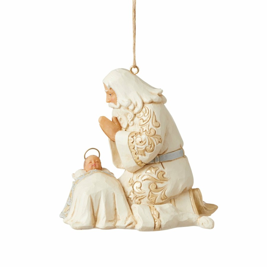 Ornaments * | Shop Heartwood Creek Holiday Santa/Babyjesus Orn