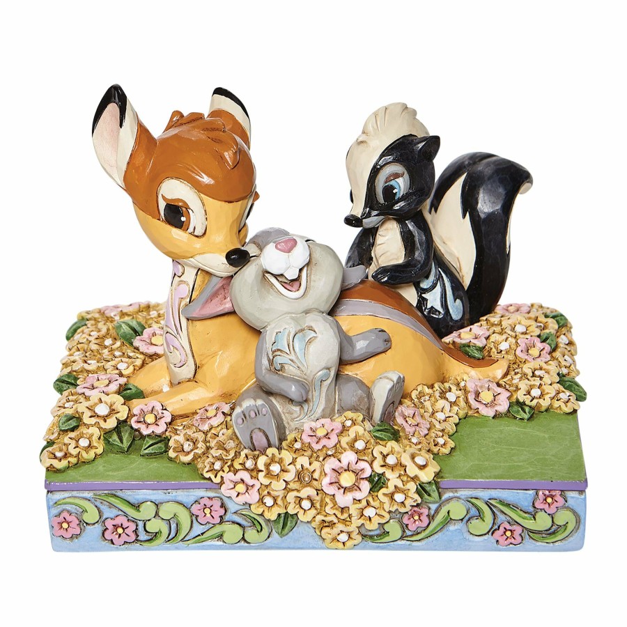 Most Popular * | Limited Edition Disney Traditions Bambi And Friends In Flowers