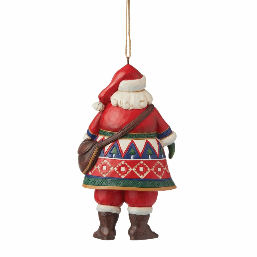 Ornaments * | New Heartwood Creek Lapland Santa W/Satchel Orn