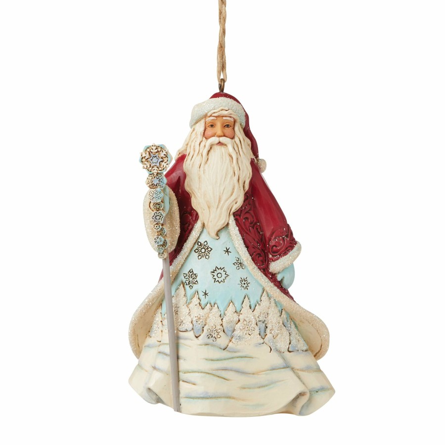 Ornaments * | New Heartwood Creek Wonderland Santa/Snowflakesorn