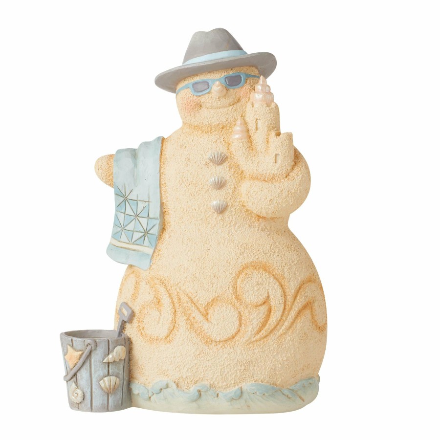 Decoration * | Shop Heartwood Creek Coastal Snowman With Towel