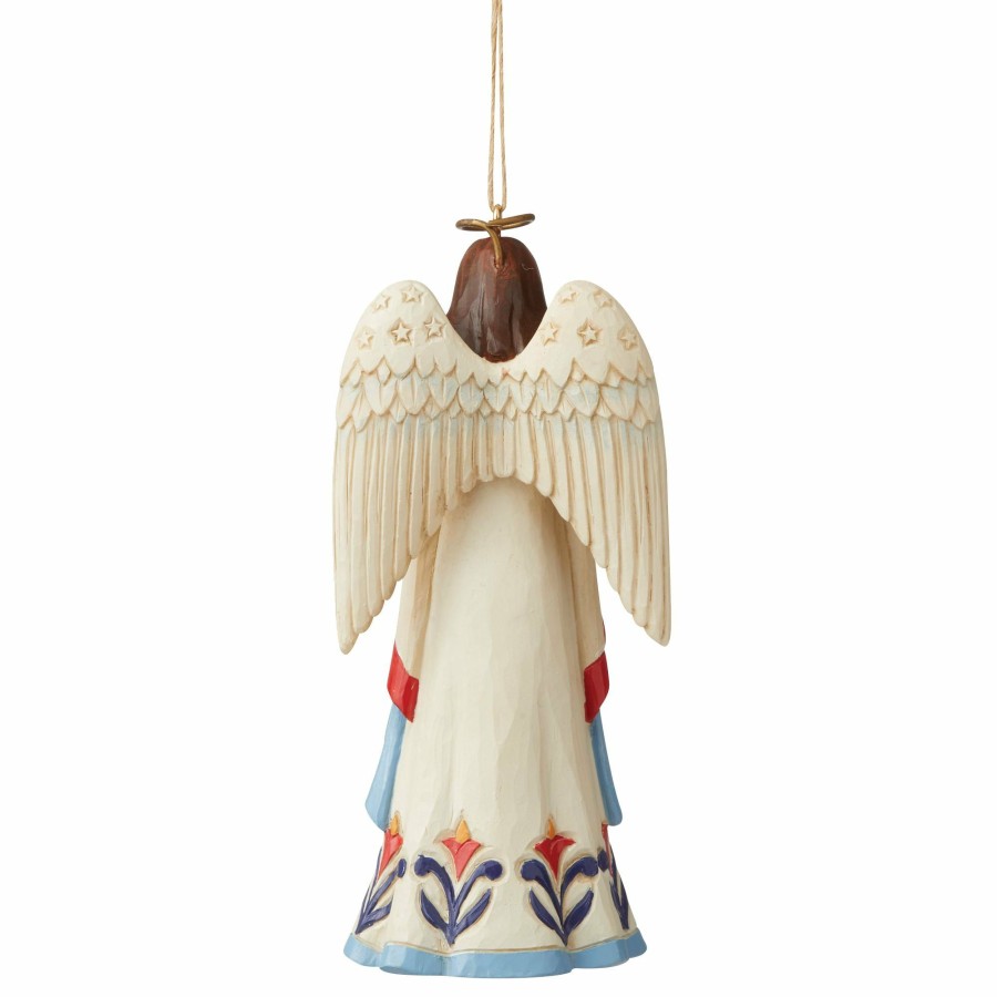 Gifts * | Discount Heartwood Creek Patriotic Angel/Folded Flagorn